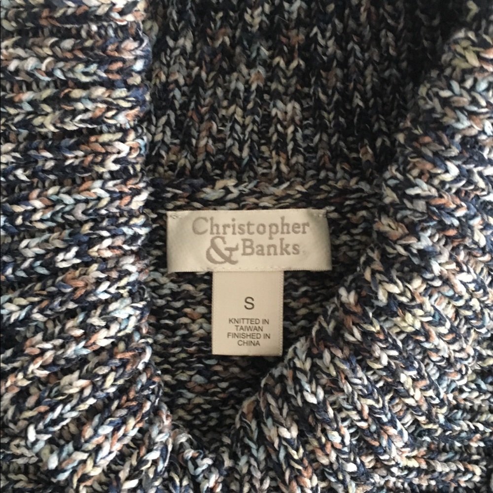 NWOT Christopher & Banks Multicolor Knit Sweater - Picture 3 of 4